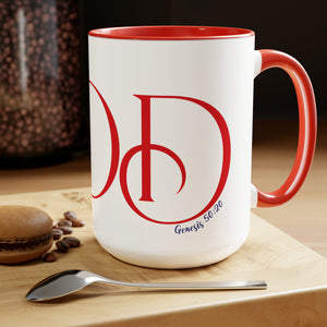 But GOD (Red) Two-Tone Coffee Mugs, 15oz