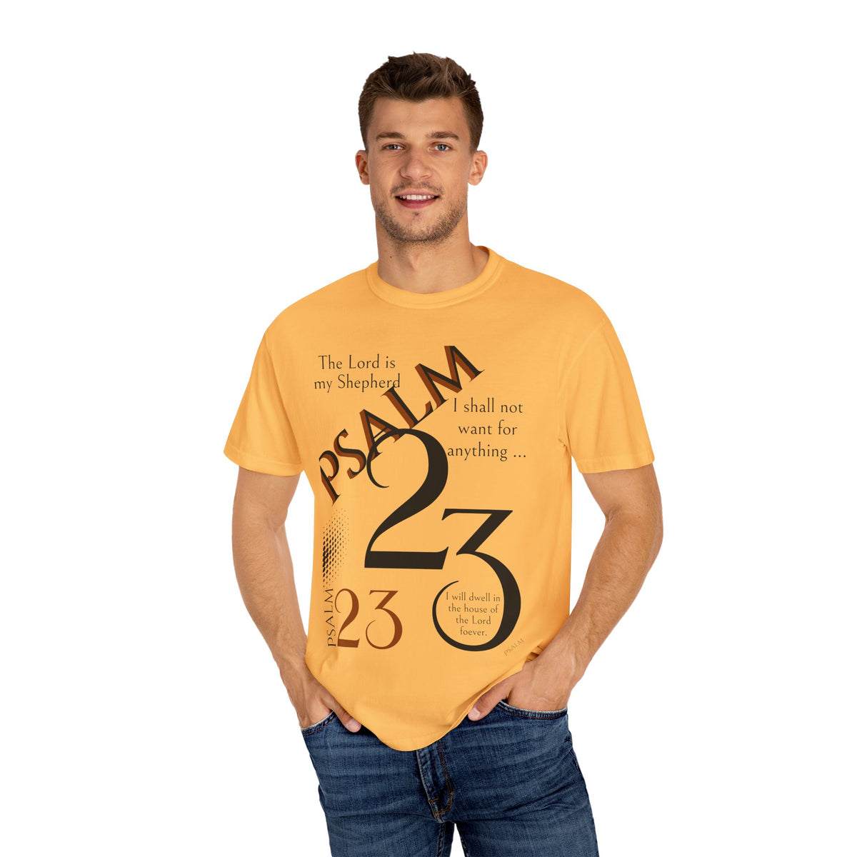 Psalm 23 Unisex Garment-Dyed T-shirt