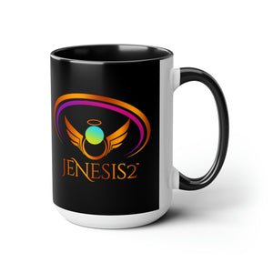 Jenesis2 (Black) 15oz Coffee Mug