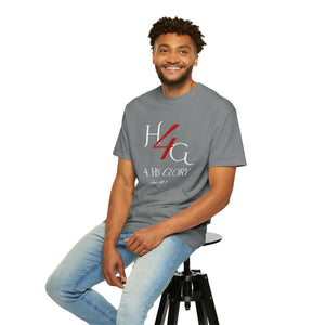 4 His Glory (red with white lettering) - Unisex T-shirt