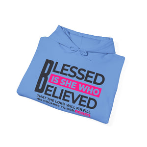 Blessed is She Who Believed Women's Heavy Blend™ Hoodie