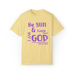 Be Still & Know I AM God (Purple) Unisex T-shirt