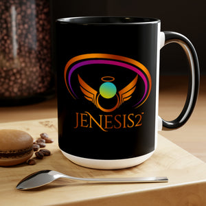 Jenesis2 (Black) 15oz Coffee Mug