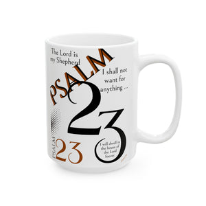 Psalm 23 Ceramic Mug, (15oz)