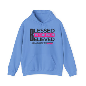 Blessed is She Who Believed Women's Heavy Blend™ Hoodie