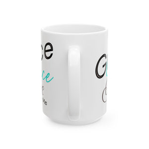 Grace, Grace, Grace Follow Me (Seafoam Green) Coffee Mug (15oz)