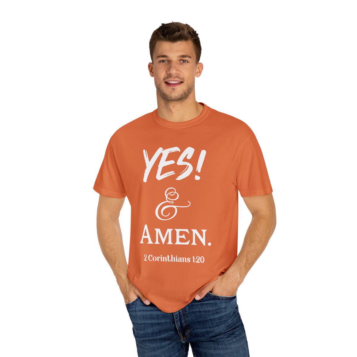 YES! &amp; Amen. (White) - Unisex T-shirt