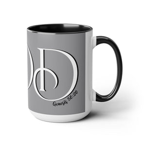 "but God" Three-Tone Coffee Mugs, 15oz