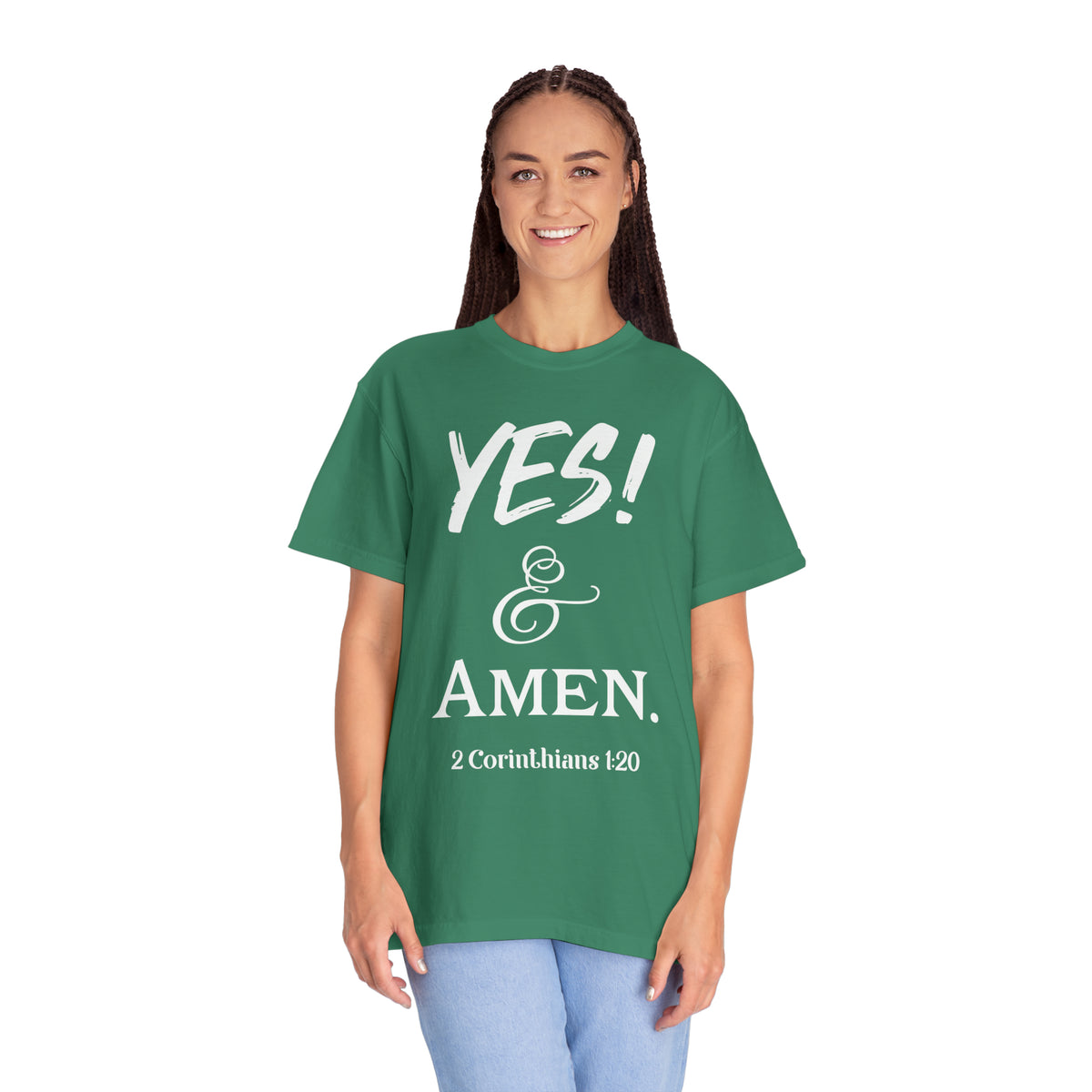 YES! &amp; Amen. (White) - Unisex T-shirt
