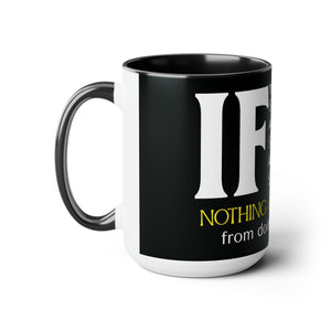 "IF" Two-Tone Coffee Mugs, 15oz