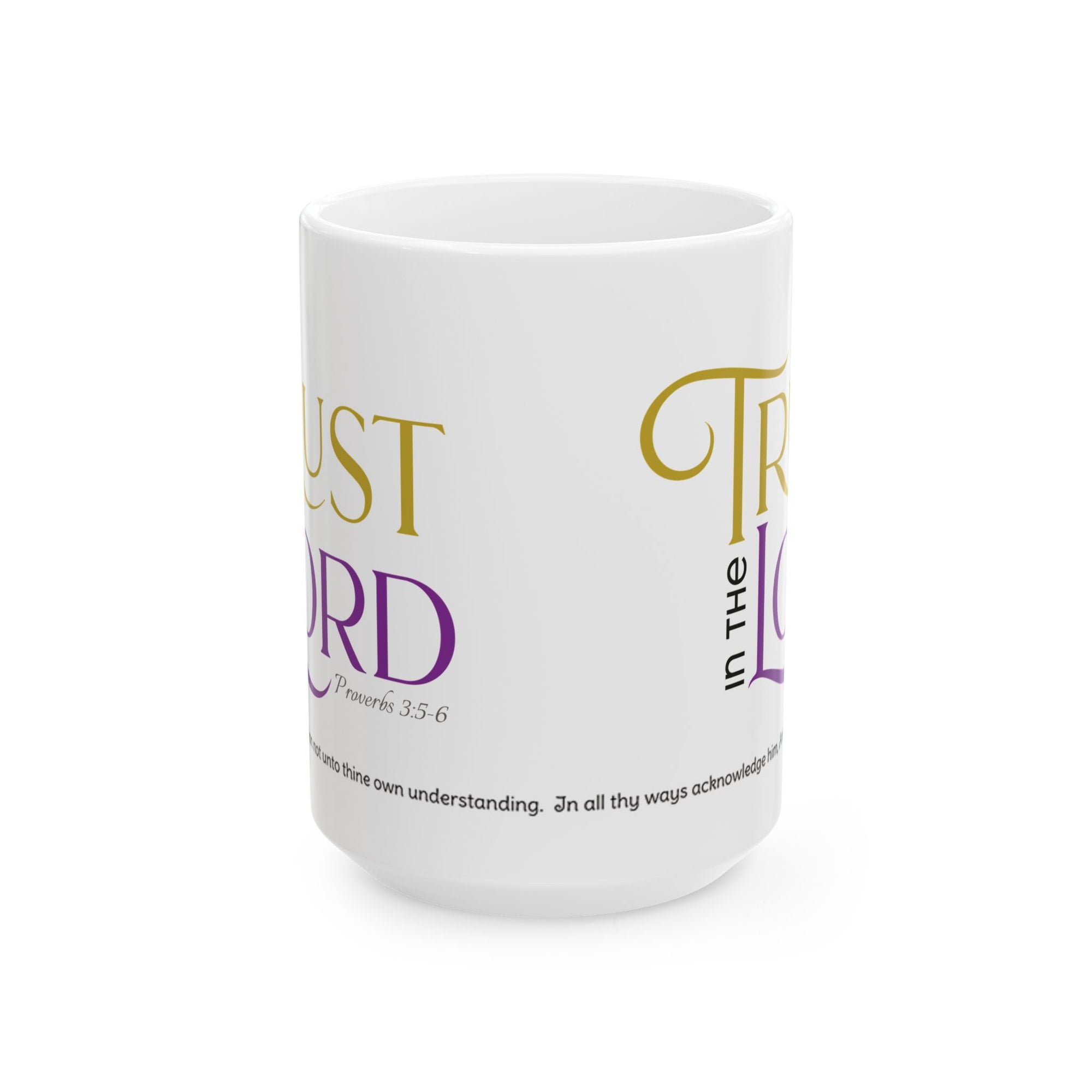 Trust in the Lord Ceramic Mug, Purple (15oz)