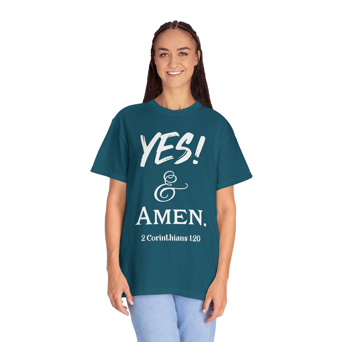 YES! &amp; Amen. (White) - Unisex T-shirt