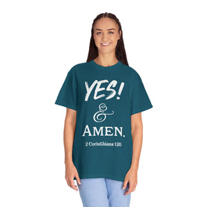 YES! & Amen. (White) - Unisex T-shirt