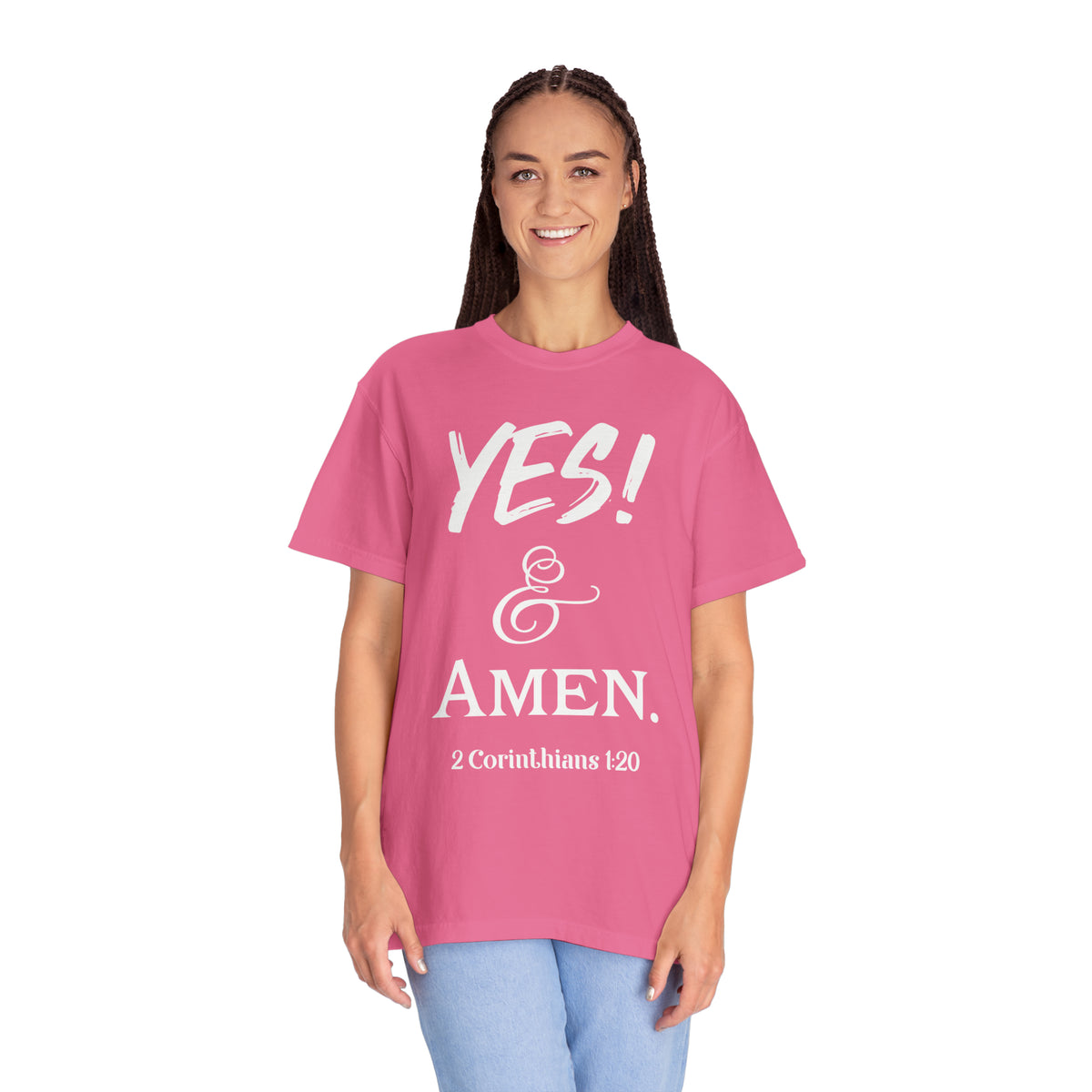 YES! &amp; Amen. (White) - Unisex T-shirt