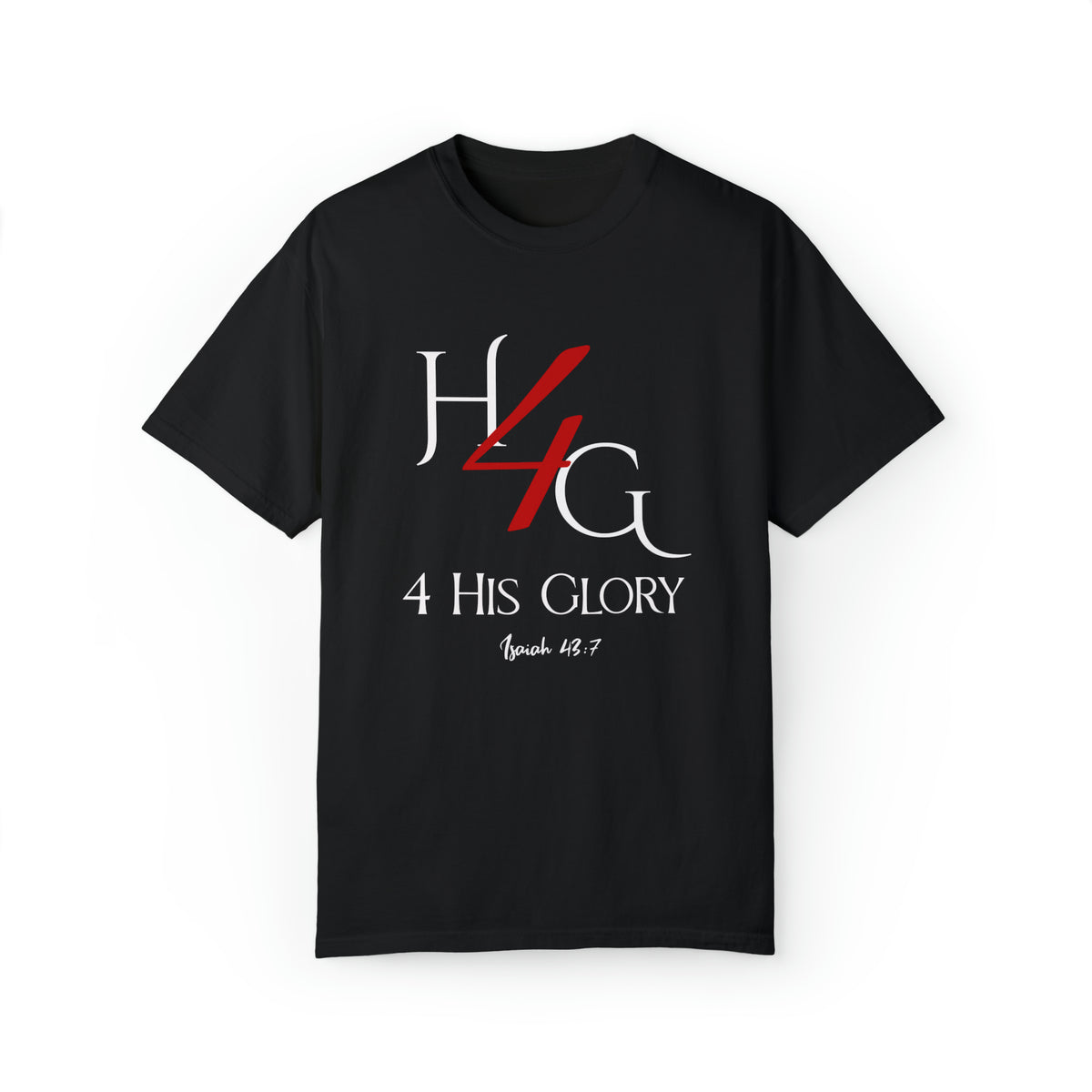 4 His Glory (red with white lettering) - Unisex T-shirt