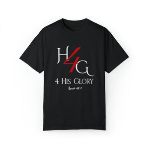 4 His Glory (red with white lettering) - Unisex T-shirt