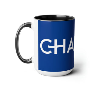 Chaplain (is on duty) (White/Blue) Two-Tone Coffee Mugs, 15oz