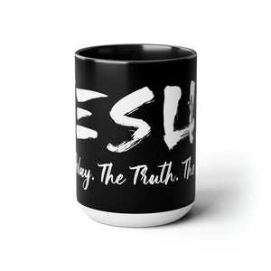 JESUS: The Way - The Truth - The Life - Two-Tone Coffee Mugs, 15oz