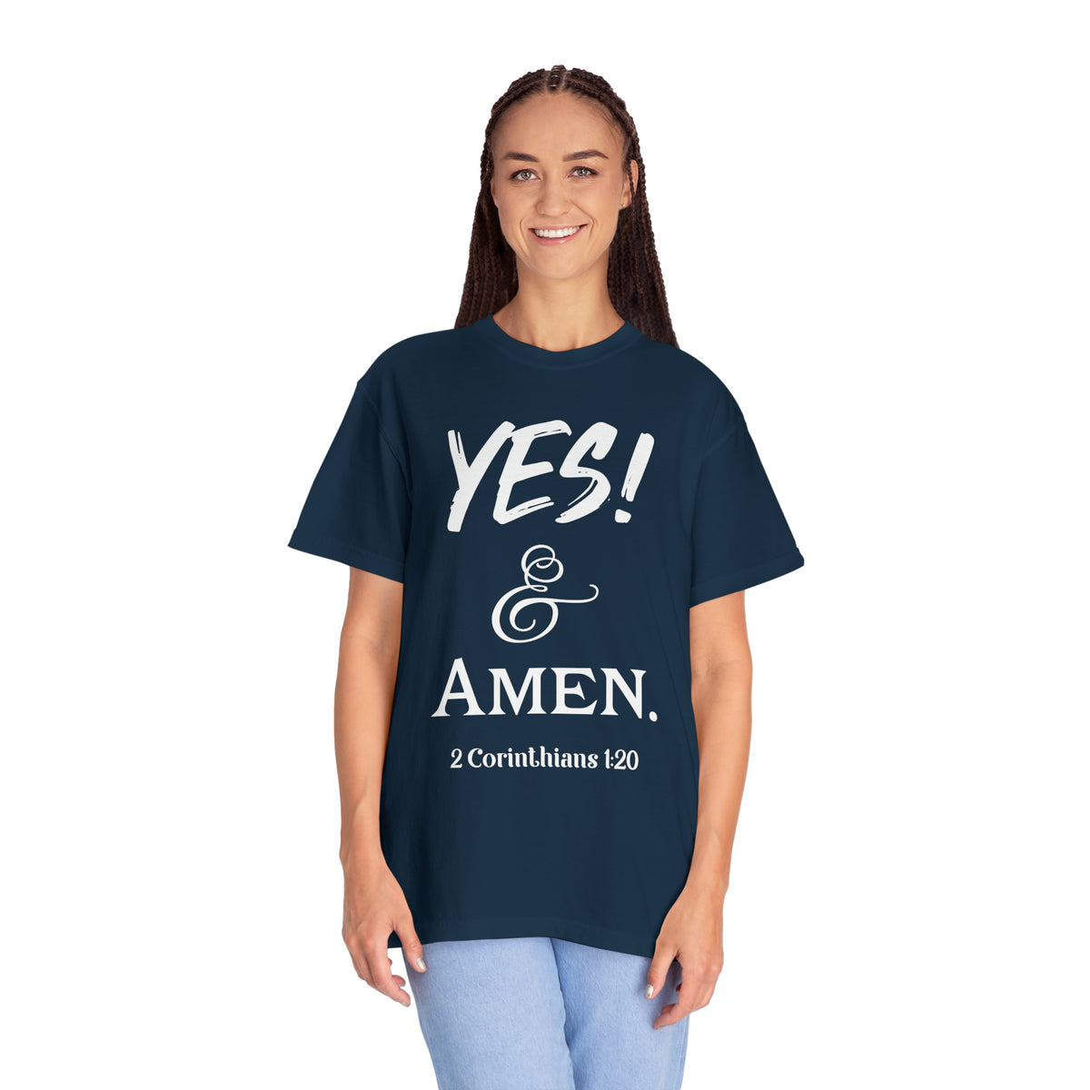 YES! &amp; Amen. (White) - Unisex T-shirt