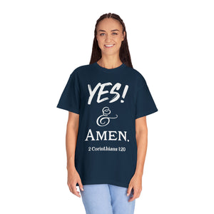 YES! & Amen. (White) - Unisex T-shirt