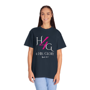 4 His Glory (pink with white lettering) - Unisex T-shirt