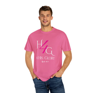 4 His Glory (pink with white lettering) - Unisex T-shirt