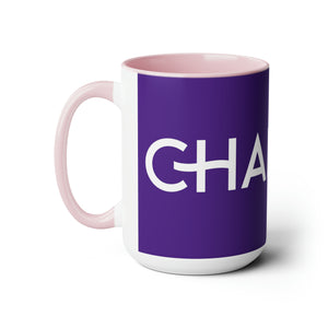 Chaplain (is on duty) (White/Purple) Two-Tone Coffee Mugs, 15oz