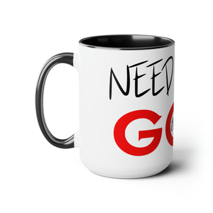 Need Help? Try God (Red) 15oz Coffee Mug