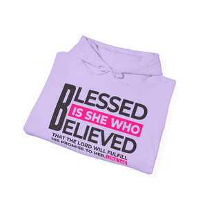 Blessed is She Who Believed Women's Heavy Blend™ Hoodie