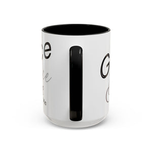 Grace, Grace, Grace Follow Me (Black & Grey) Coffee Mug (15oz)