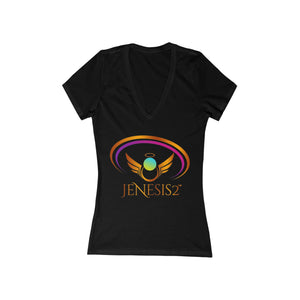 Jenesis2 Women's Jersey Short Sleeve Deep V-Neck Tee