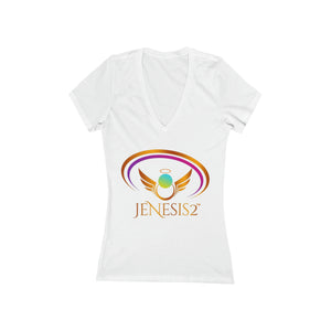 Jenesis2 Women's Jersey Short Sleeve Deep V-Neck Tee