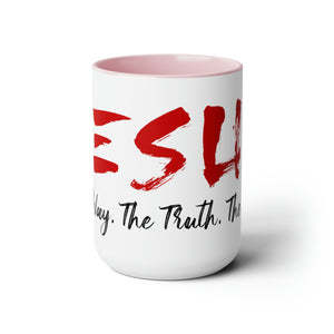 JESUS:  The Way - The Truth - The Life - Two-Tone Coffee Mugs, 15oz