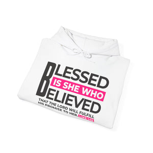 Blessed is She Who Believed Women's Heavy Blend™ Hoodie