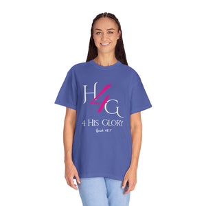 4 His Glory (pink with white lettering) - Unisex T-shirt