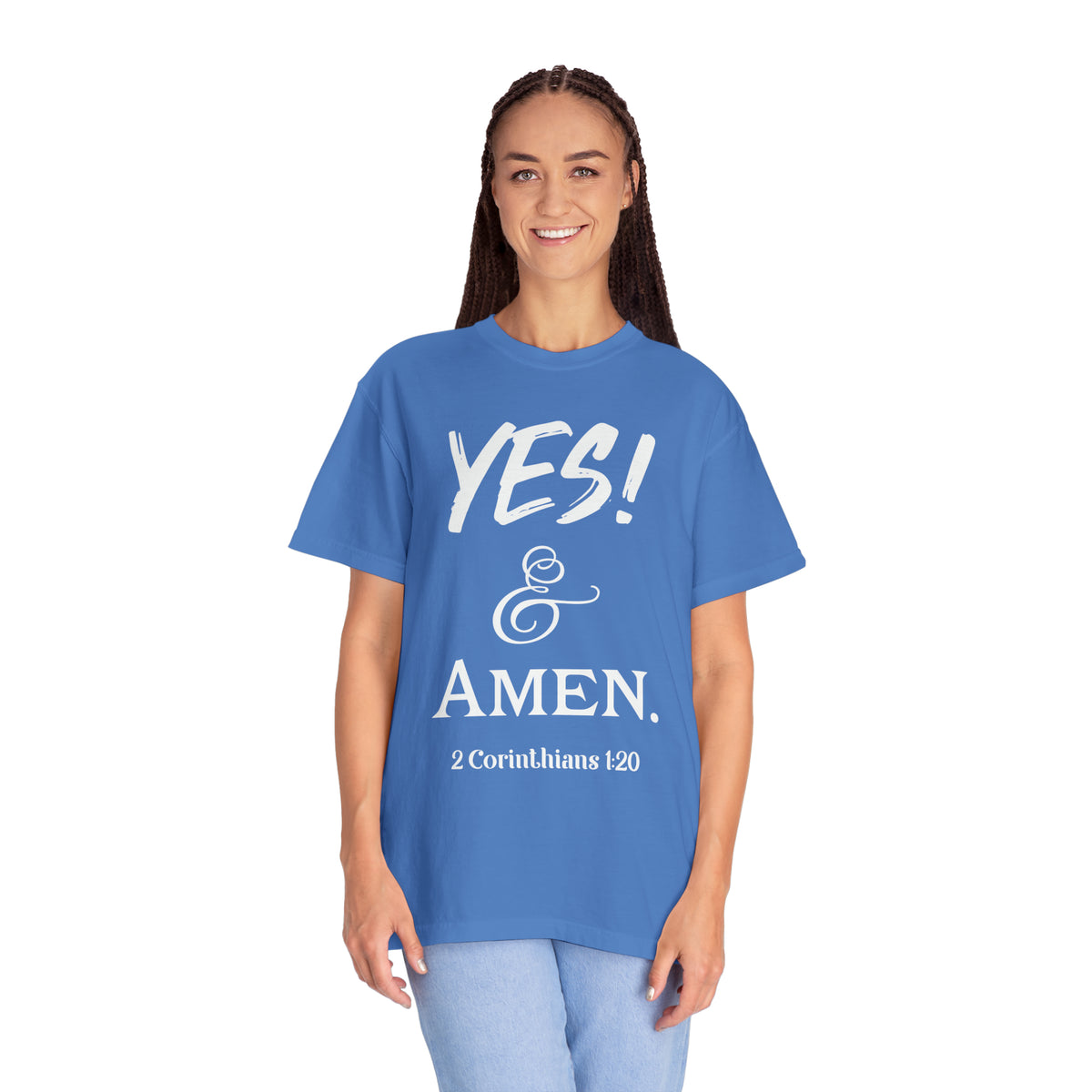 YES! &amp; Amen. (White) - Unisex T-shirt