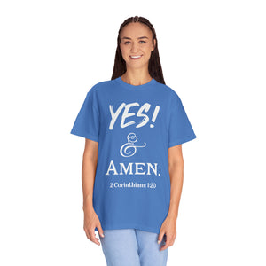 YES! & Amen. (White) - Unisex T-shirt