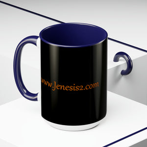 Jenesis2 (Black) 15oz Coffee Mug