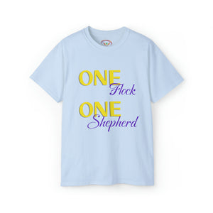 One Flock, One Shepherd (Purple) Unisex Ultra Cotton T-Shirt