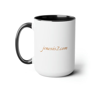 Jenesis2 Two-Tone Coffee Mugs, 15oz