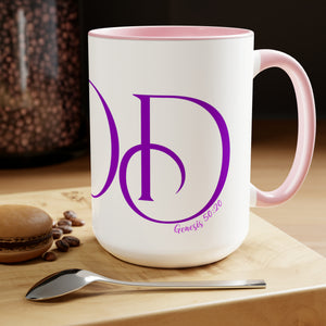 But GOD (Purple) - Two-Tone Coffee Mugs, 15oz