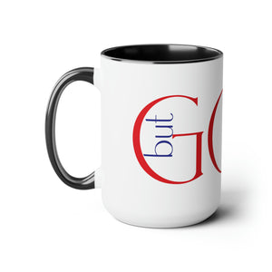 But GOD (Red) Two-Tone Coffee Mugs, 15oz