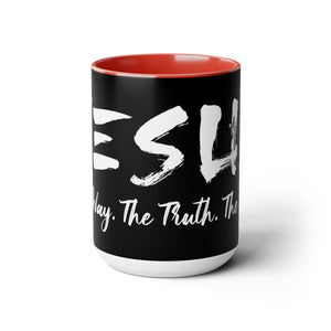 JESUS: The Way - The Truth - The Life - Two-Tone Coffee Mugs, 15oz