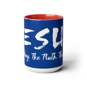 JESUS:  The Way - The Truth - The Life - Two-Tone Coffee Mugs, 15oz