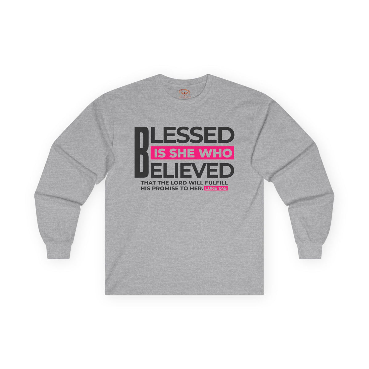 Blessed is She Who Believed Women&#39;s Ultra Cotton Long Sleeve Tee