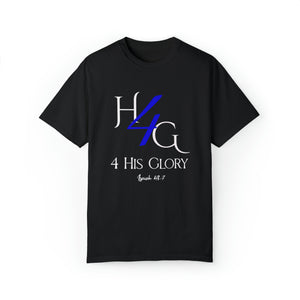 4 His Glory (blue with white lettering) - Unisex T-shirt