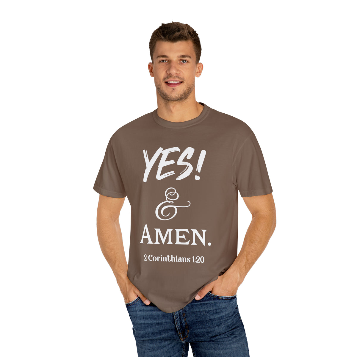 YES! &amp; Amen. (White) - Unisex T-shirt