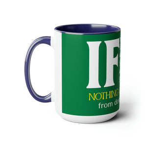 "IF" Two-Tone Coffee Mugs, 15oz