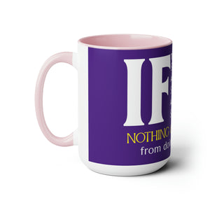 "IF" Two-Tone Coffee Mugs, 15oz