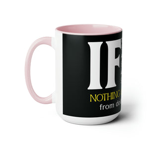 "IF" Two-Tone Coffee Mugs, 15oz